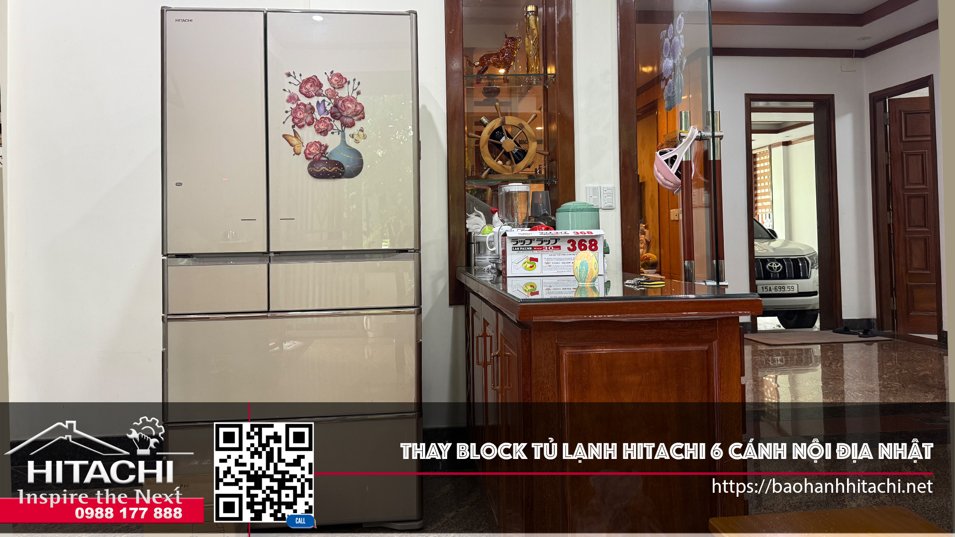 Thay Block Tủ Lạnh Hitachi 6 Cánh Nội Địa Nhật