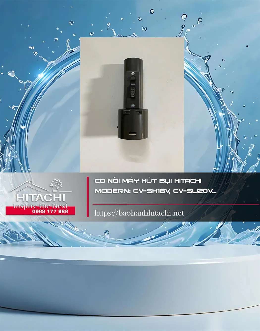 Hình ảnh bộ lọc khí bụi Hitachi, thiết bị bảo trì máy hút bụi Hitachi, model CV-SH18V, CV-SU20V, dịch vụ bảo hành Hitachi, số điện thoại hỗ trợ khách hàng.