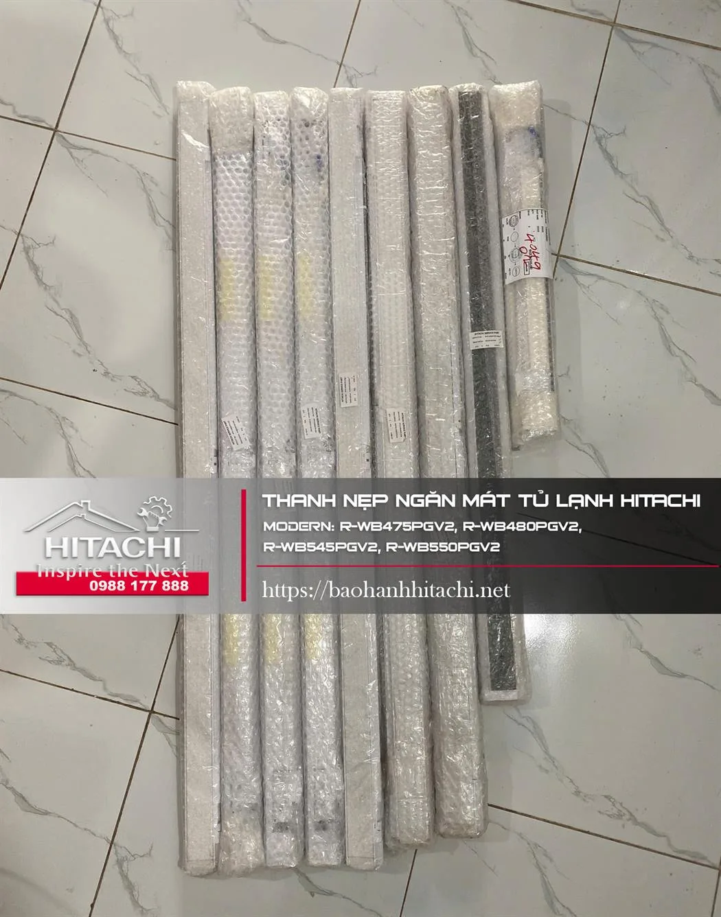 Thanh nẹp ngăn mát tủ lạnh Hitachi chính hãng, phù hợp các dòng R-WB475PGV2, R-WB480PGV2, R-WB545PGV2, R-WB550PGV2, bảo hành tận nơi, dịch vụ uy tín tại https://baohanhhitachi.net.