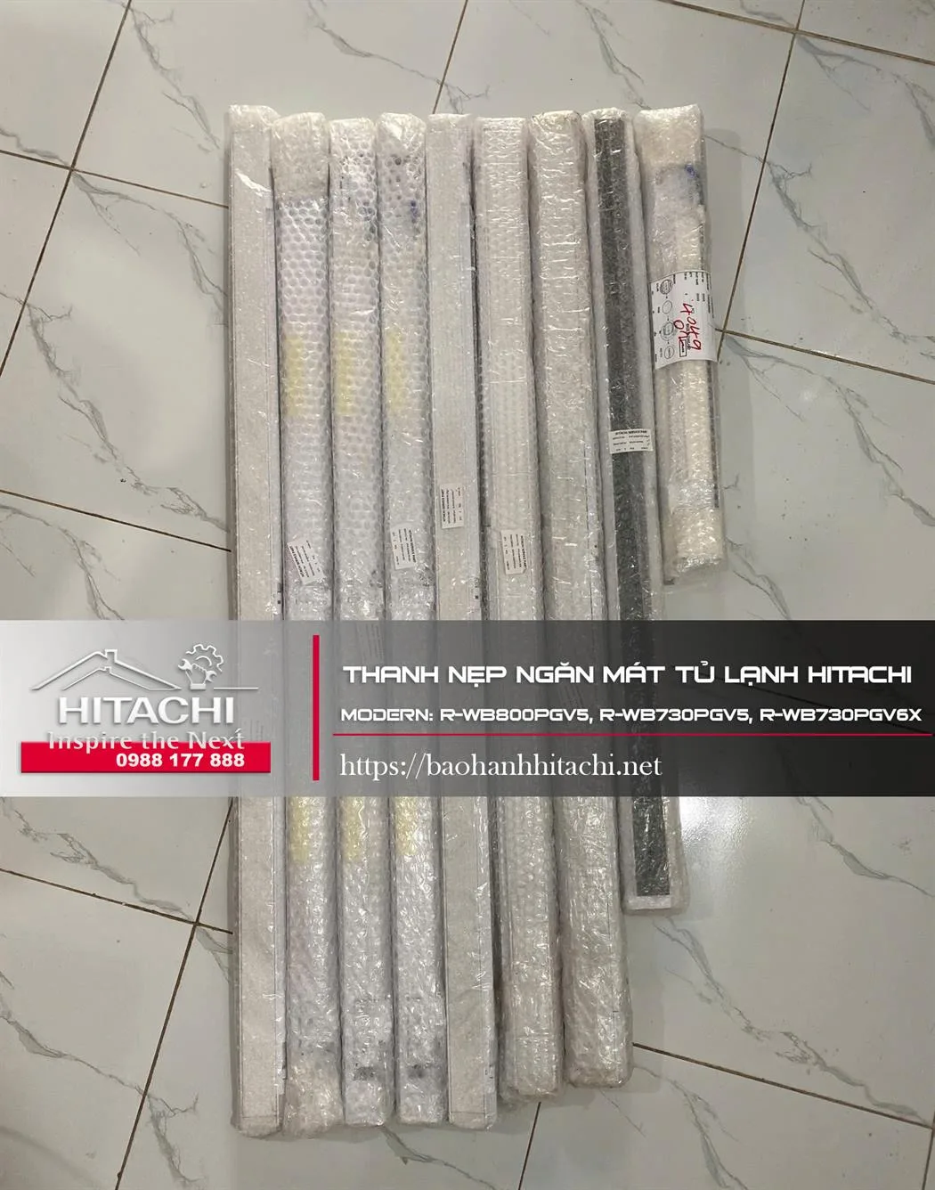 Dây tản nhiệt máy lạnh Hitachi mới, dùng cho các dòng R-WB800PGV5, R-WB730PGV5, R-WB730PGV6, bảo hành chính hãng, phù hợp lắp đặt và sửa chữa điều hòa Hitachi.
