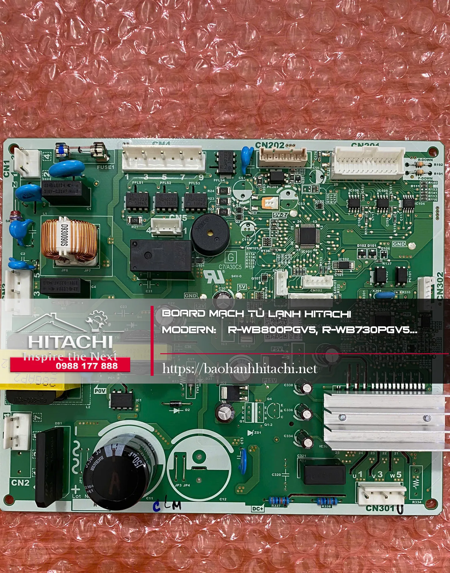 Chuyên cung cấp linh kiện và bảo hành board mạch tủ lạnh Hitachi chính hãng, dịch vụ uy tín, liên hệ 0988 177 888 / 024 3999 8888 để được hỗ trợ nhanh nhất.