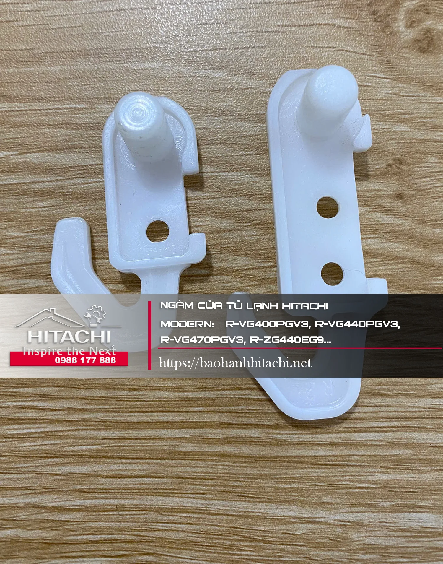Ốc cố định tủ lạnh Hitachi, phụ kiện chính hãng cho dòng R-VG400PGV3, R-VG440PGV3, R-VG470PGV3, ZG440EG9.