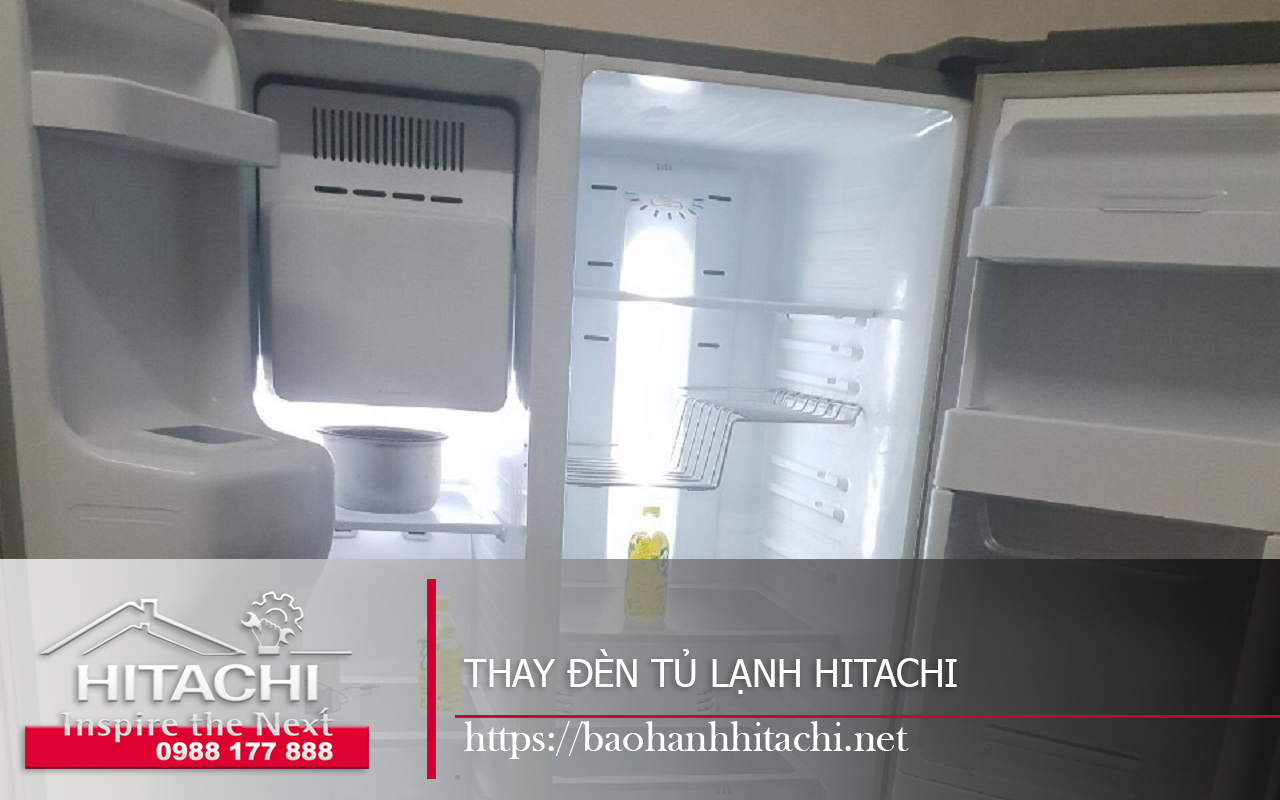 Thay đèn tủ lạnh Hitachi